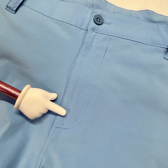 Huk Fishing Chino 6.5" Mens XXXL Blue Performance Shorts 44x6.5 Elastic Waist - Picture 9 of 16